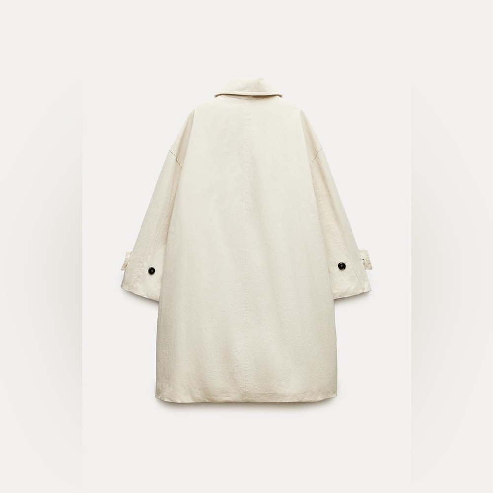 Zara Oversized Minimalist Coat / Lightweight Trench Sz M/L - Picture 4 of 4